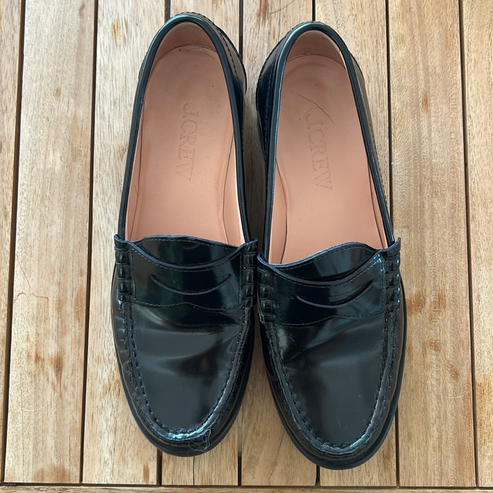 J. Crew Winona penny loafers in Italian spazzolato leather